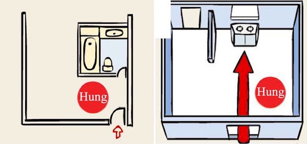 Cửa chính của chung cư không được đối diện bếp hoặc toilet 