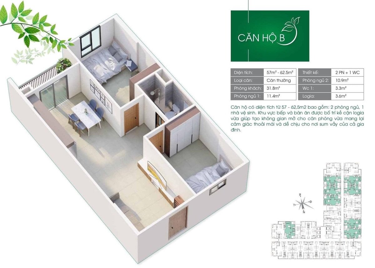 Mẫu Căn Hộ B IEC Residences Quy Nhơn