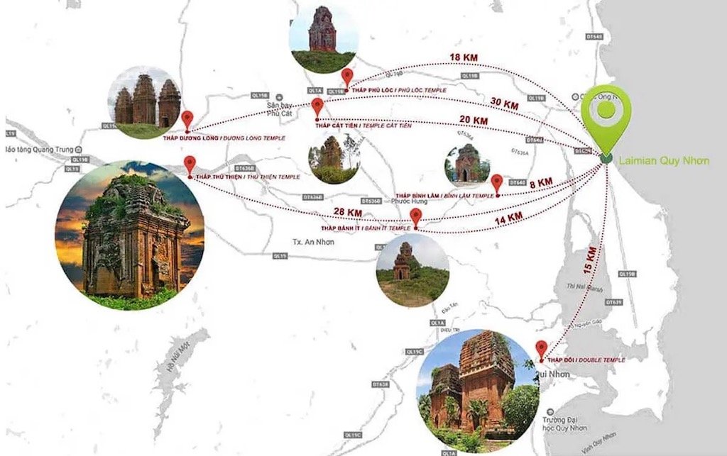 Vị trí kết nối khu vực Dự án Khu đô thị Laimian Quy Nhơn