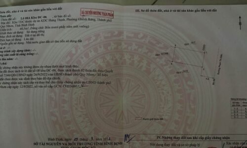 Bán Đất Mặt Tiền Phạm Thị Đào, Phường Ghềnh Ráng, Tp. Quy Nhơn