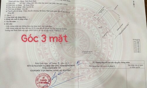 Bán Lô Đất Biệt Thự 3 Mặt Tiền Khu Điện Biên Phủ, P Nhơn Bình, Quy Nhơn