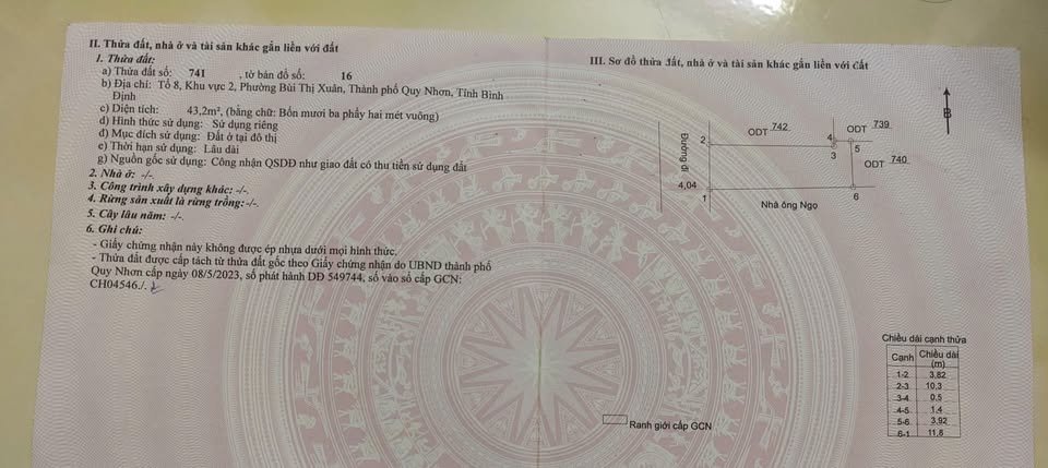 Bán Nhà Quy Nhơn 2 Tầng, Hẻm Âu Cơ Phường Bùi Thị Xuân Quy Nhơn