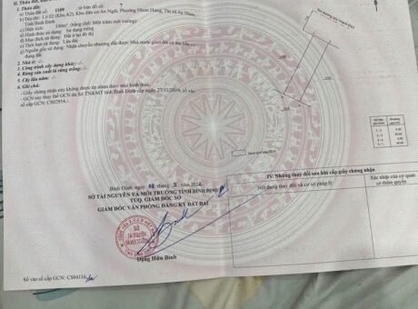 BÁN ĐẤT NHƠN HƯNG – GẦN KHÁCH SẠN KIM HOA – GIÁ NGỘP