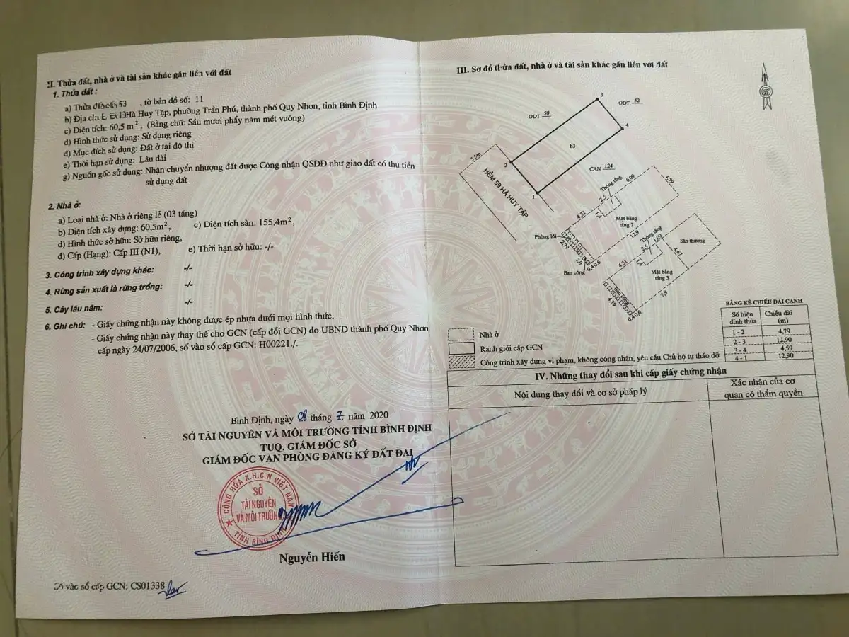 Bán Nhà Quy Nhơn Hẻm Nội Bộ Hà Huy Tập Phường Trần Phú