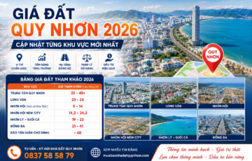Giá Đất Quy Nhơn 2026: Cập Nhật Từng Khu Vực Mới Nhất